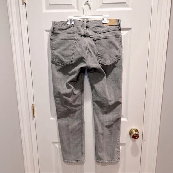 Bonobos Slim Grey Gray Mens Jeans 32 x 30 Casual Organic Cotton Blend Distressed - Picture 6 of 16
